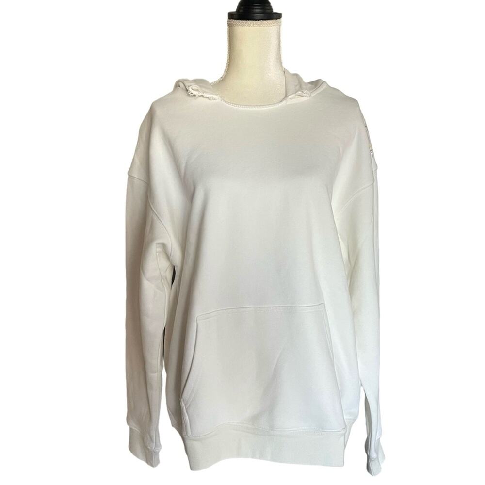 Women's White Heavyweight Hoodie Size 2 Medium / Large Butterfly DMCkal Fashion